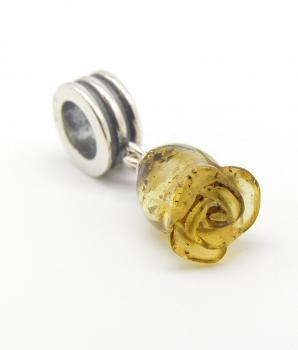 Carved Rose Dangle - The Palace of Amber
